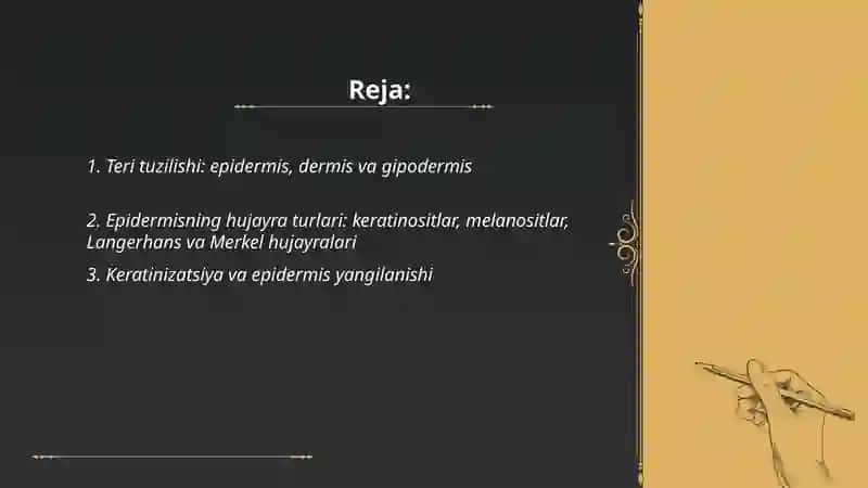 Teri va uning hosilalari 2