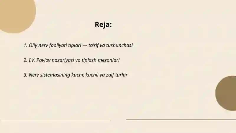 Oliy nerv faoliyati tiplari 2