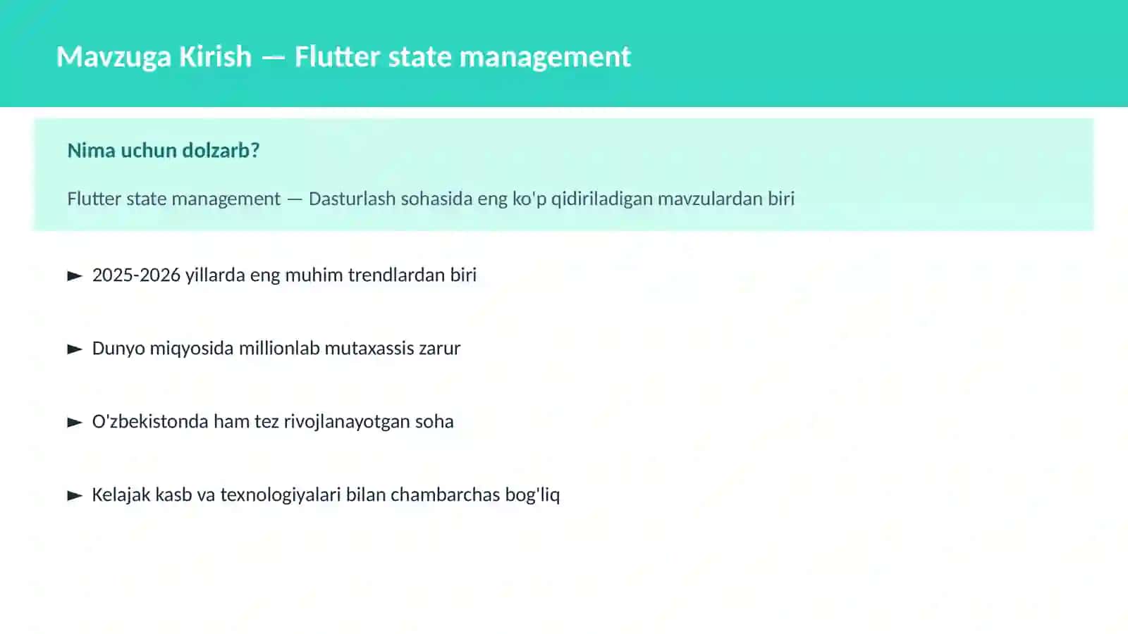 Flutter state management 2