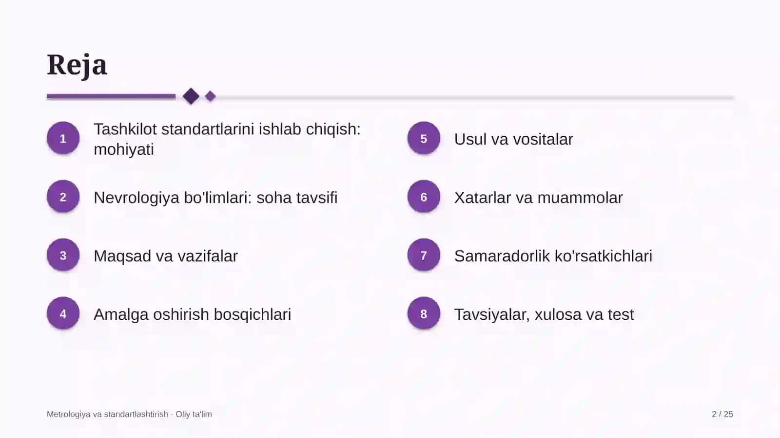 nevrologiya bo'limlarida tashkilot standartlarini ishlab chiqish 1574 2