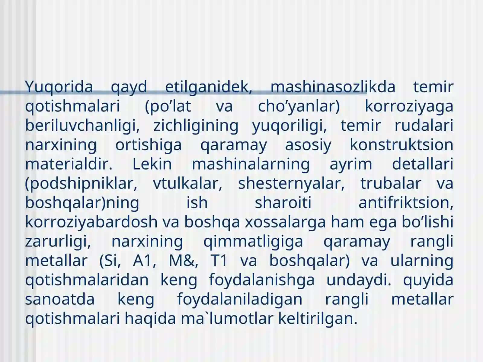 Rangli metall qоtishmalari 2