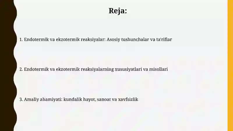 Endotermik va ekzotermik effektlar 2