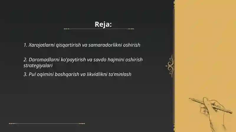 Xarajatlarni qisqartirish va samaradorlikni oshirish 2