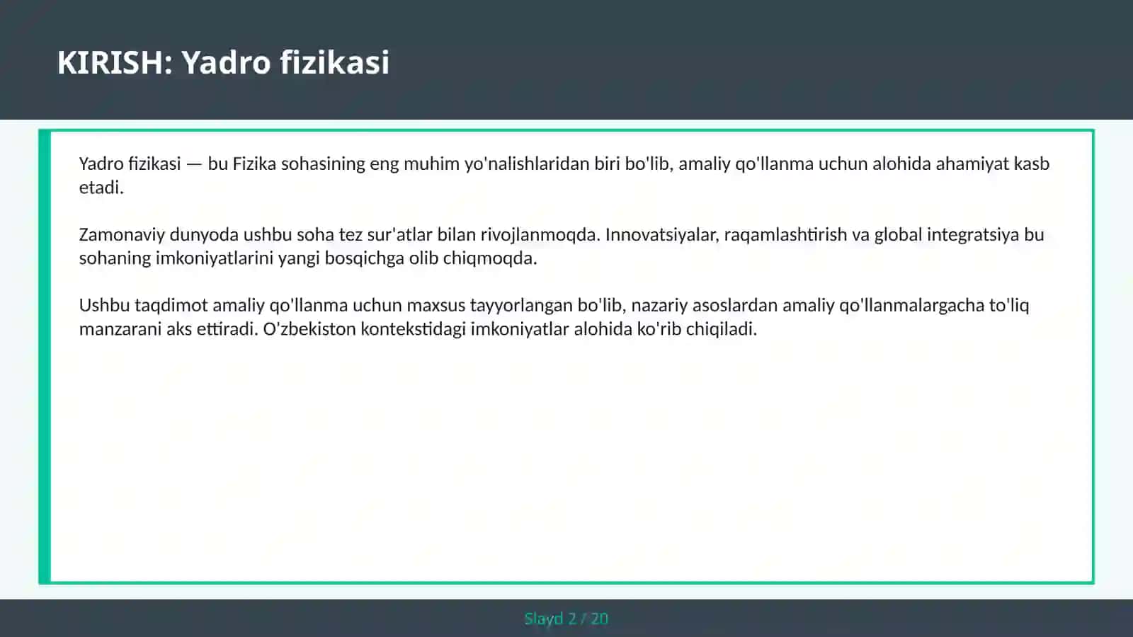 Yadro fizikasi 2