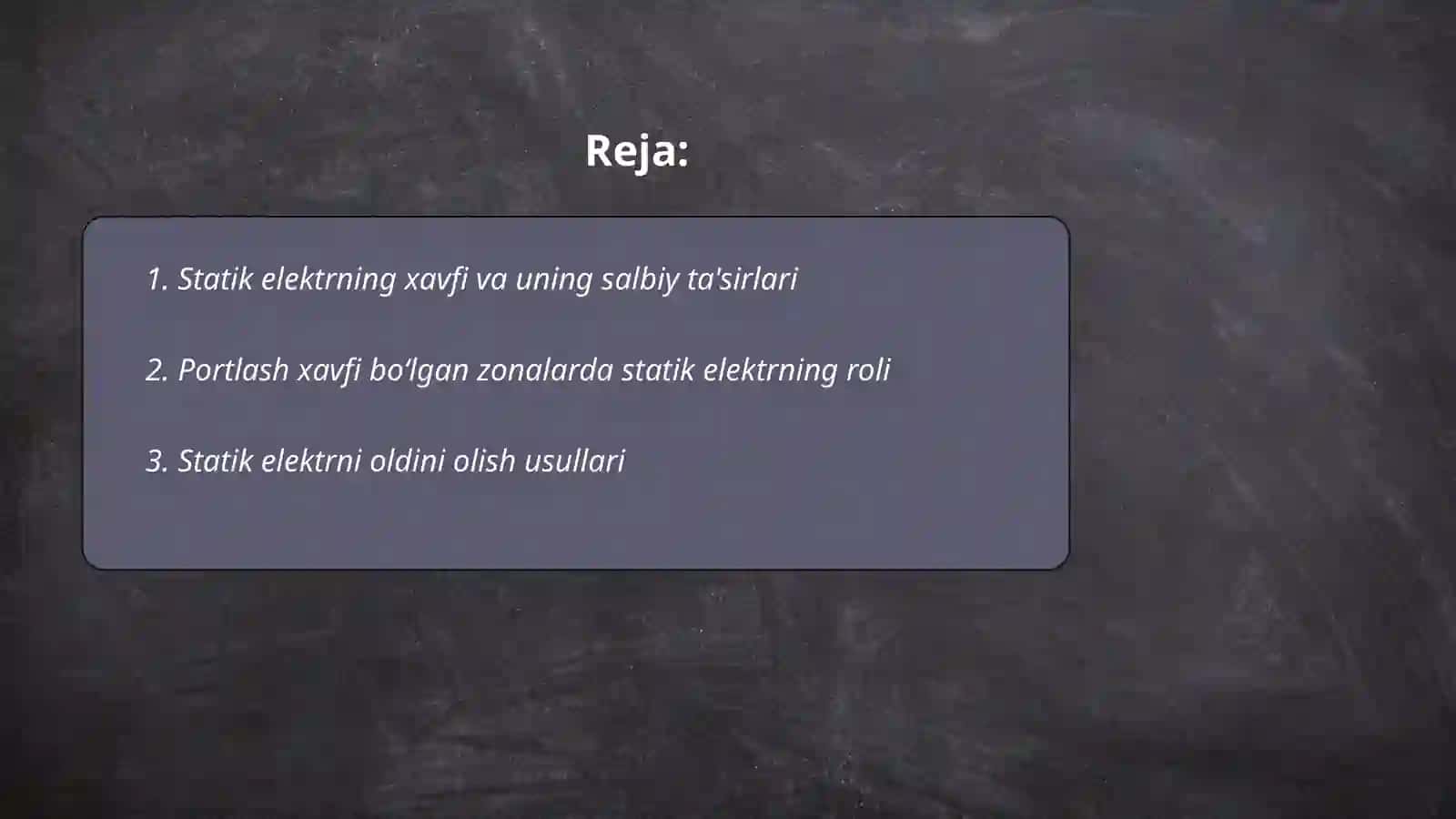 Statik elektr razyadlaridan himoyalash 2