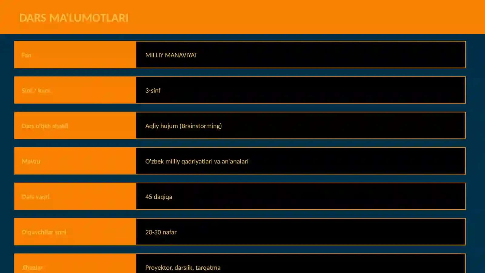 O'zbek milliy qadriyatlari va an'analari 2