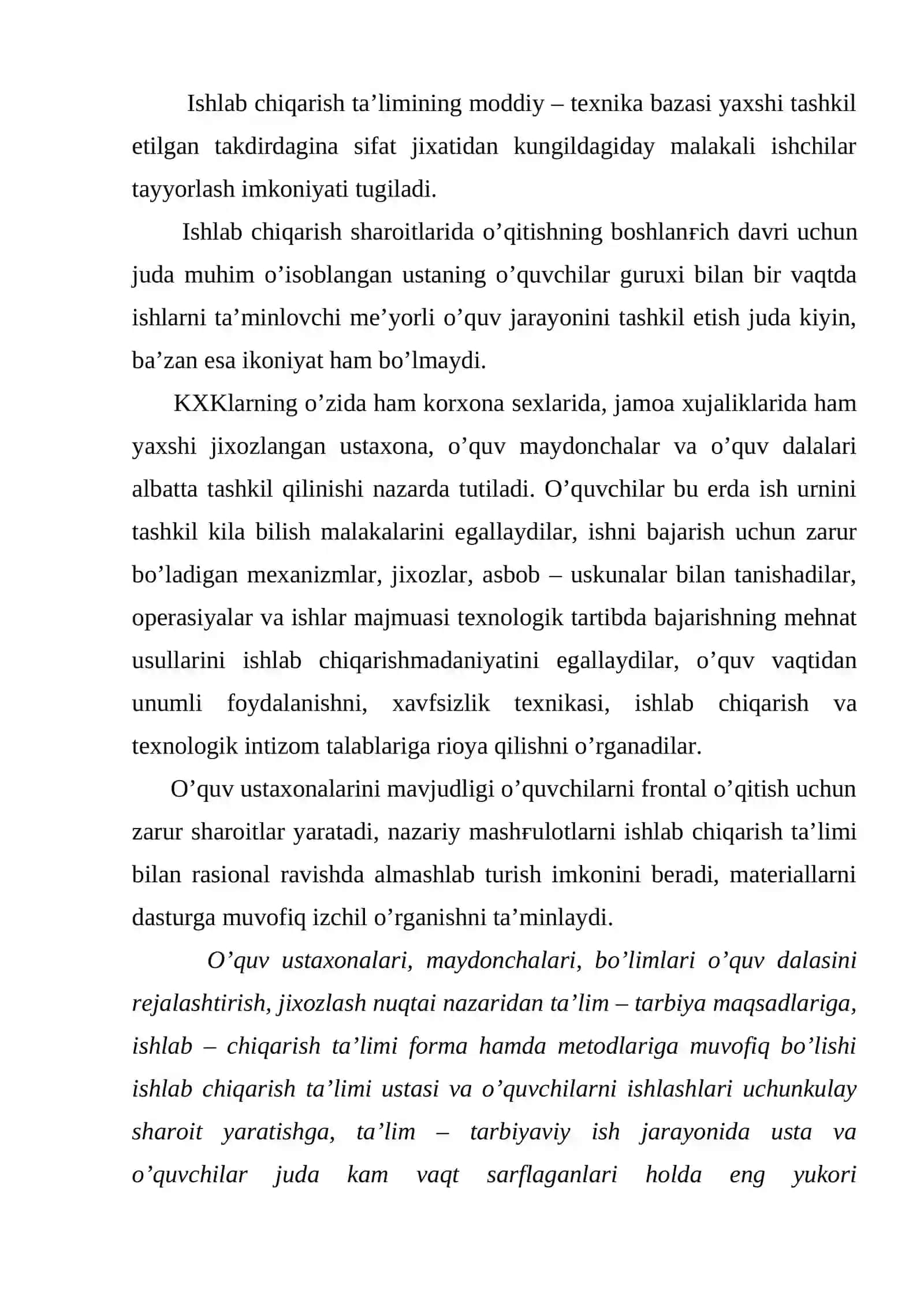 O’quvchilarning ish o’rinlarini tashkil qilish 2