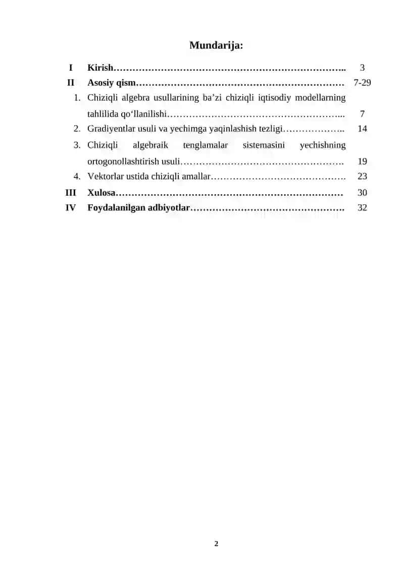 Chiziqli algebralar izomarfizmi 2