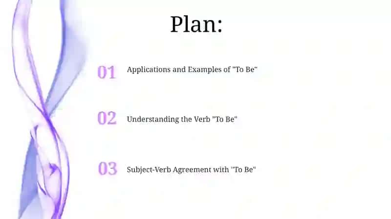 Applications and Examples of "To Be" 2
