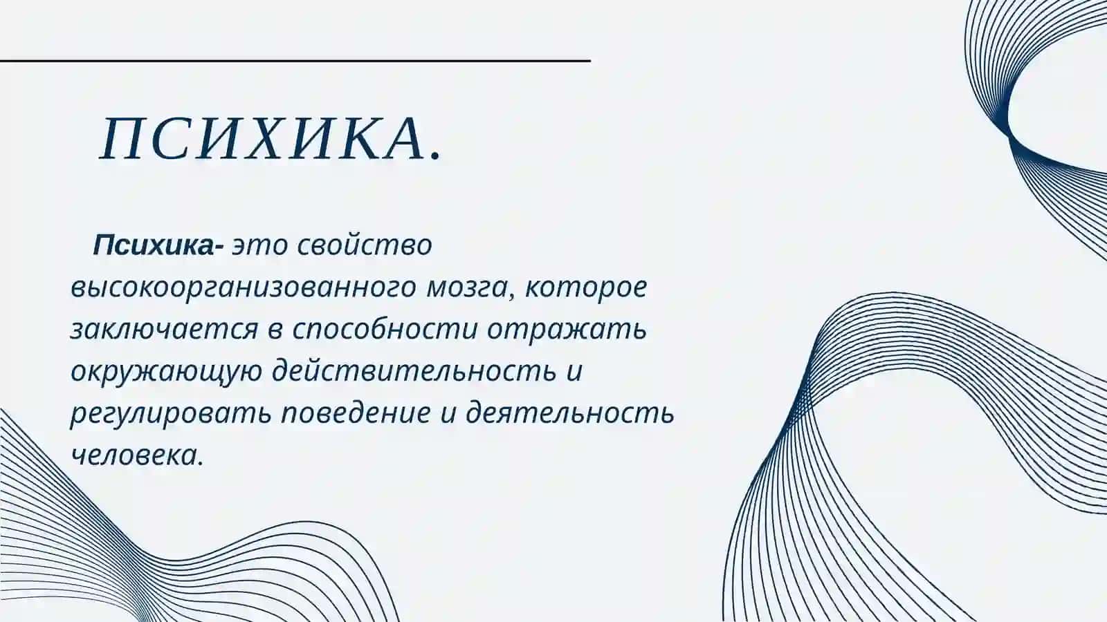 Общее понятие о психике 2