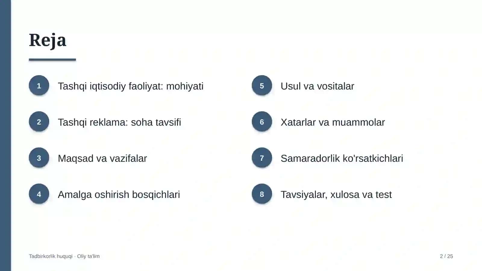Tashqi reklama sohasida tashqi iqtisodiy faoliyat 2