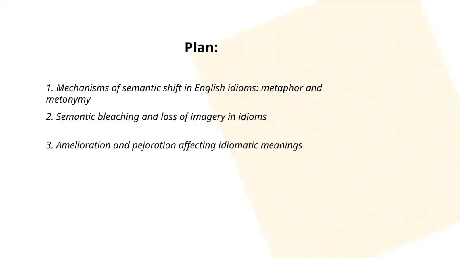 Semantic shift in English Idioms 2