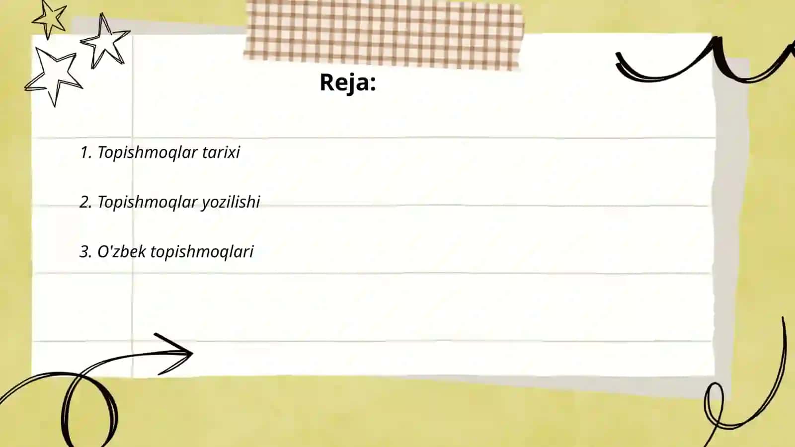 Topishmoq matni ustida ishlash 2