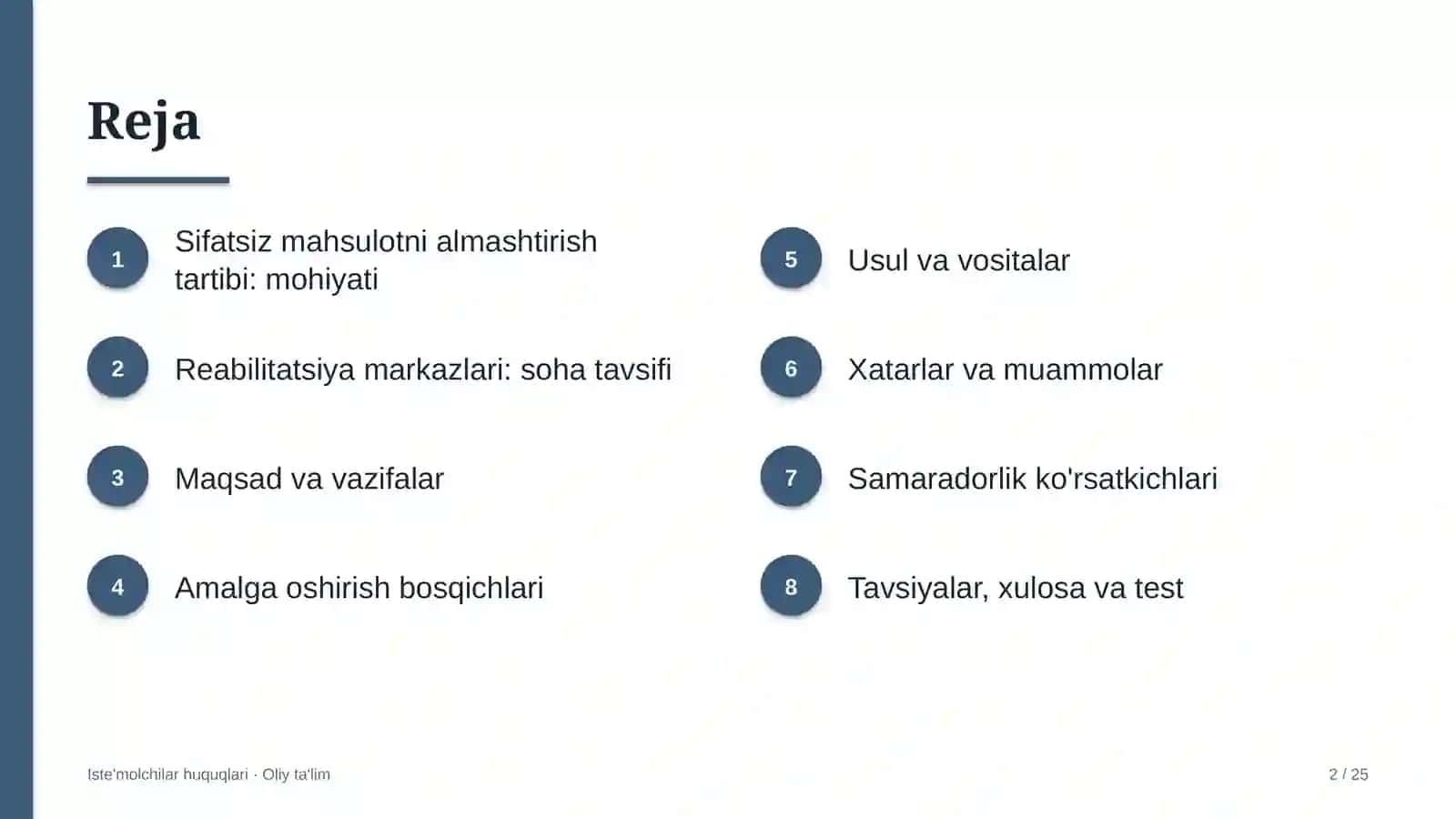 reabilitatsiya markazlarida sifatsiz mahsulotni almashtirish tartibi 3109 2