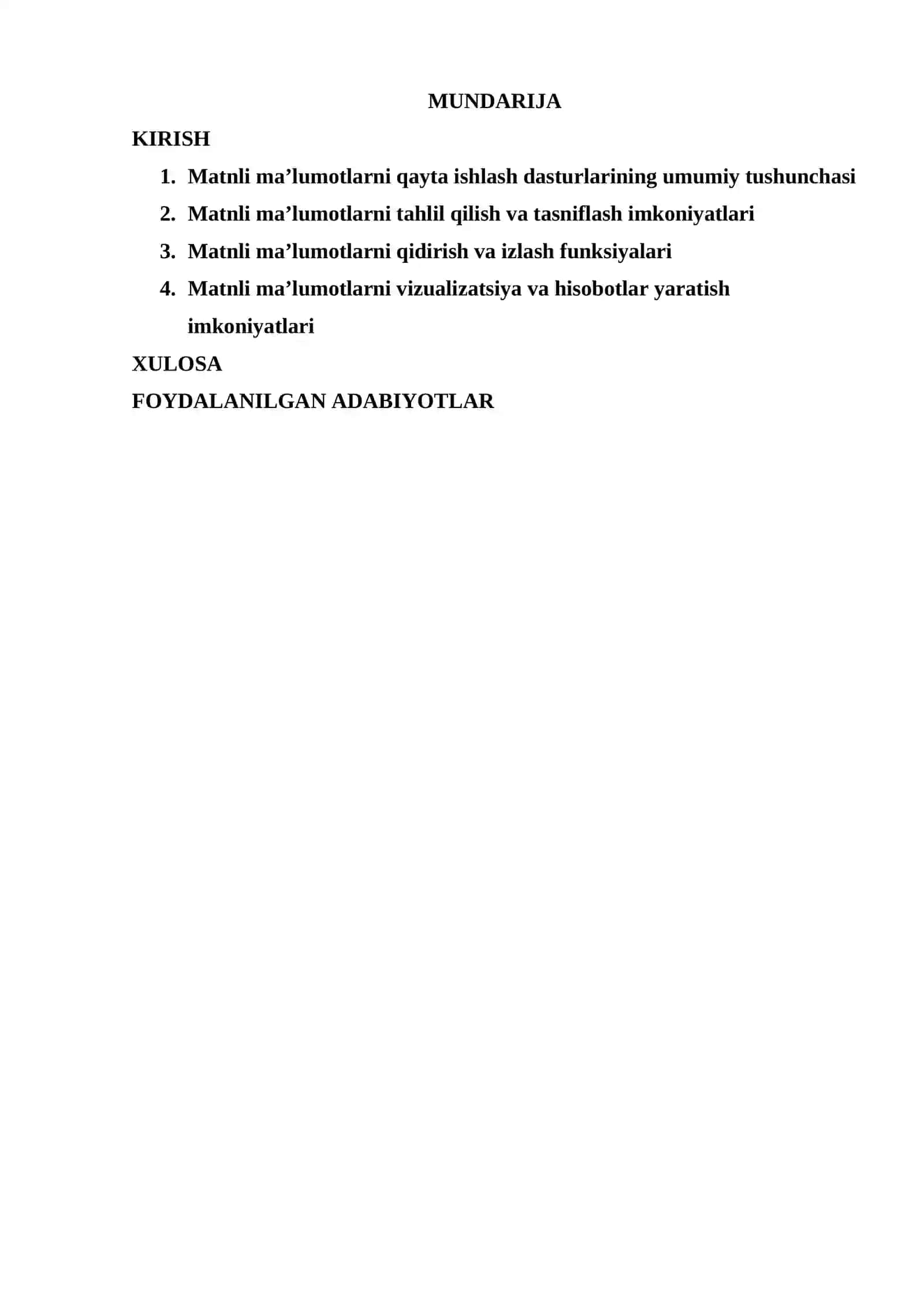 MATNLI MALUMOTLARNI QAYTA ISHLASH DASTURLARINING IMKONIYATLARI 2