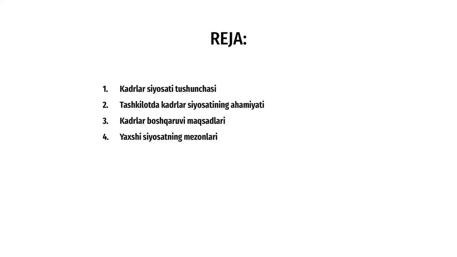 Tashkilotda kadrlar siyosati 2