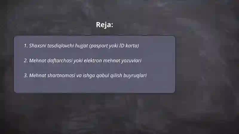 Ishga kirish uchun xujjatlar 2