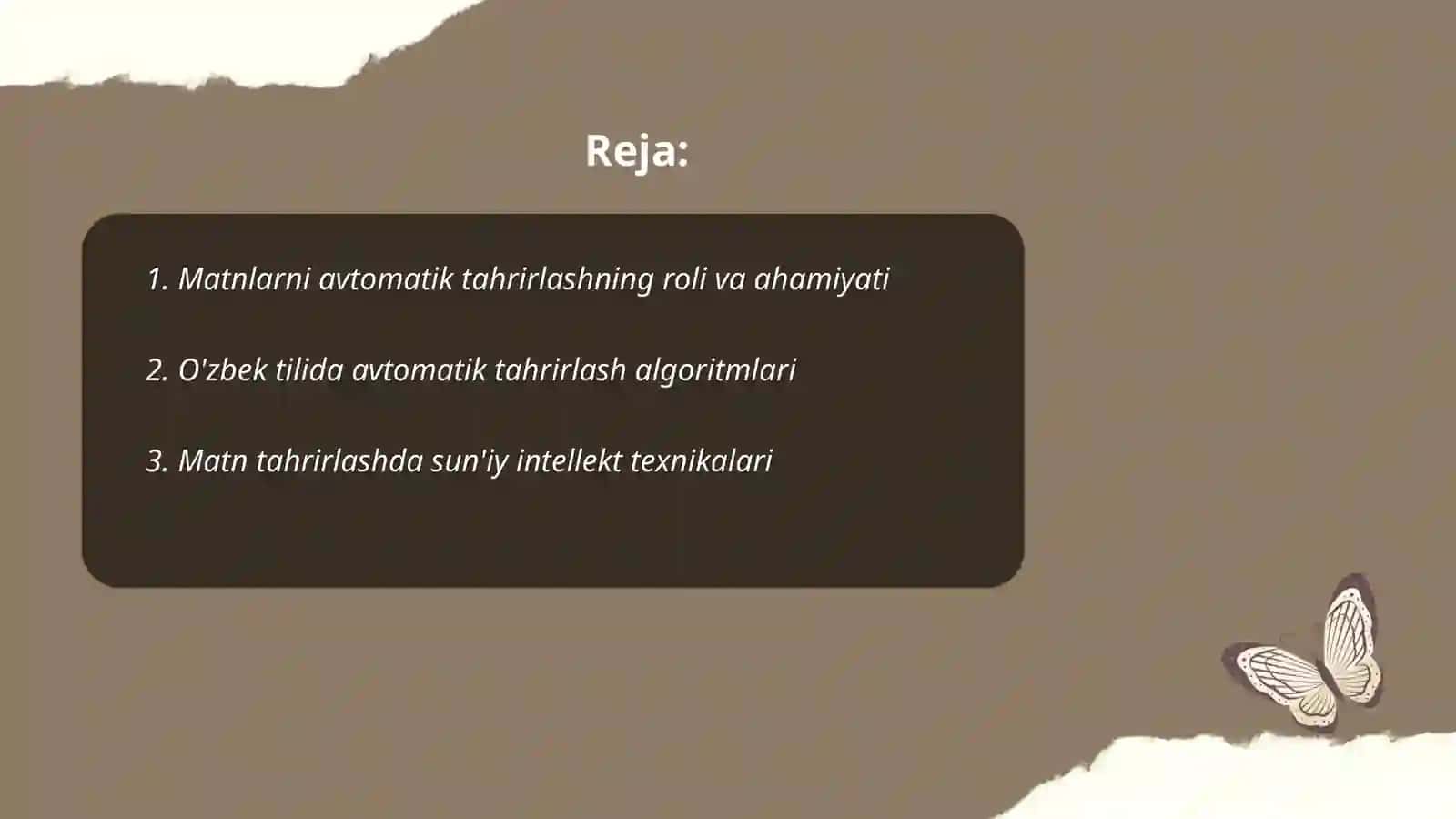 Matnlarni avtomatik tahrirlash 2
