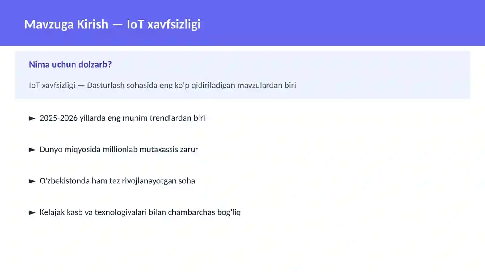 IoT xavfsizligi 2