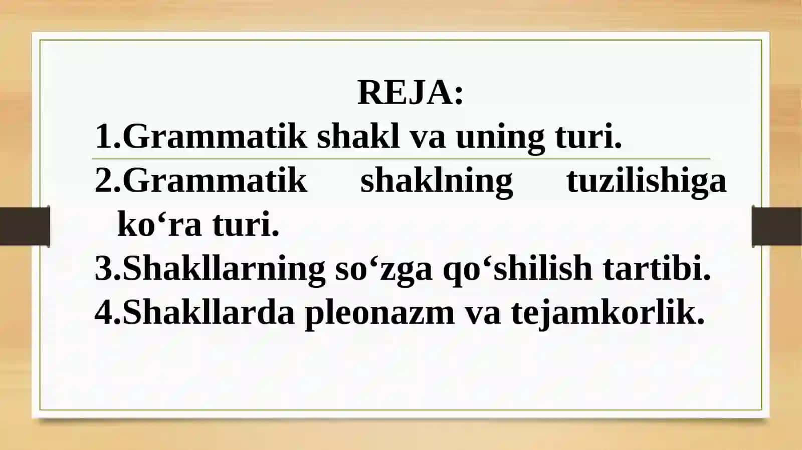 Grammatik shakl 2
