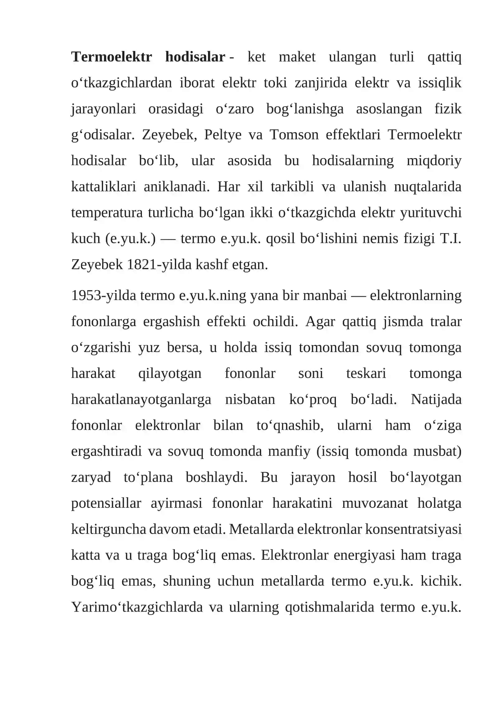 TERMOELEKTRIK HODISALAR 2