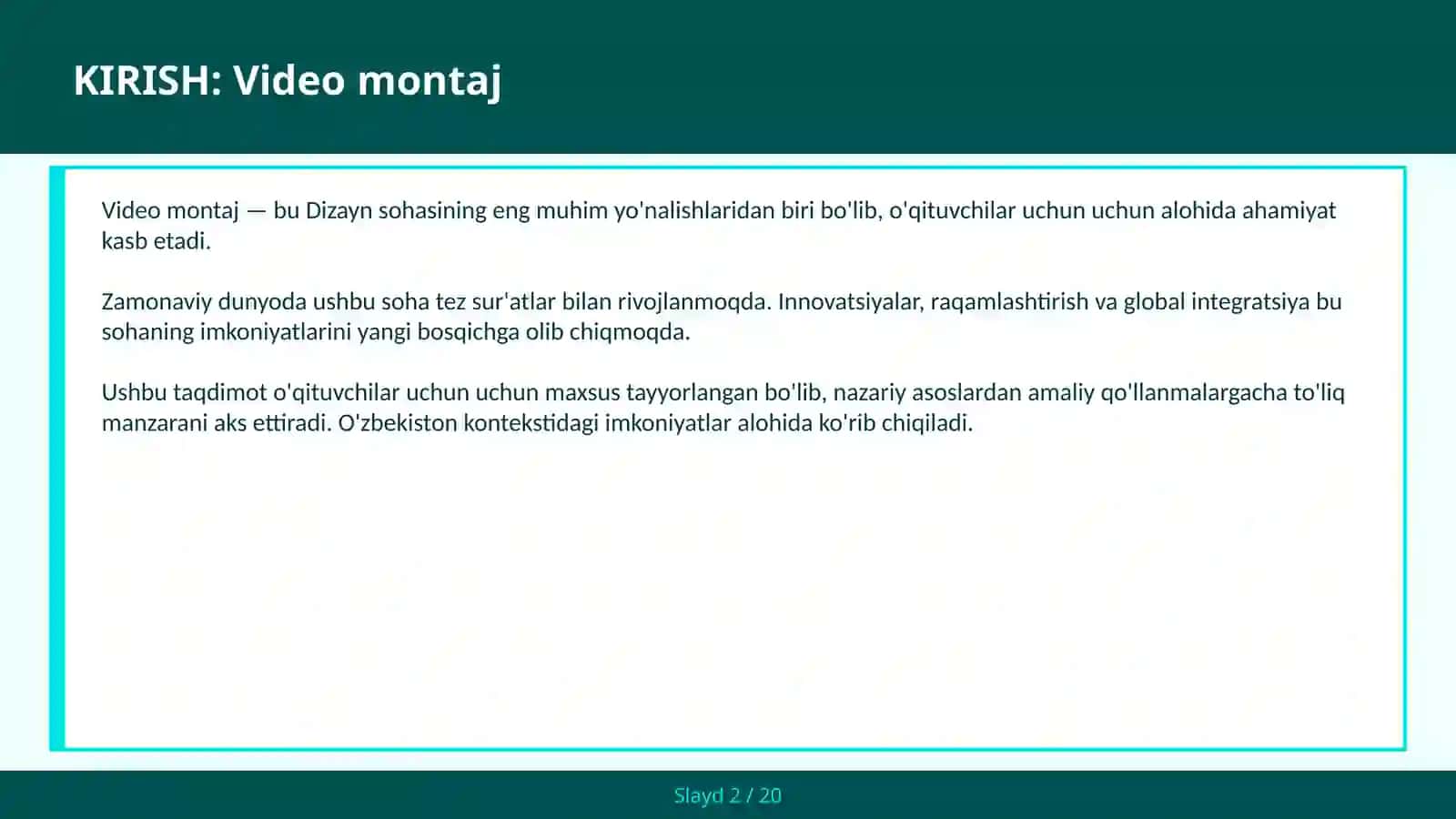 Video montaj 2
