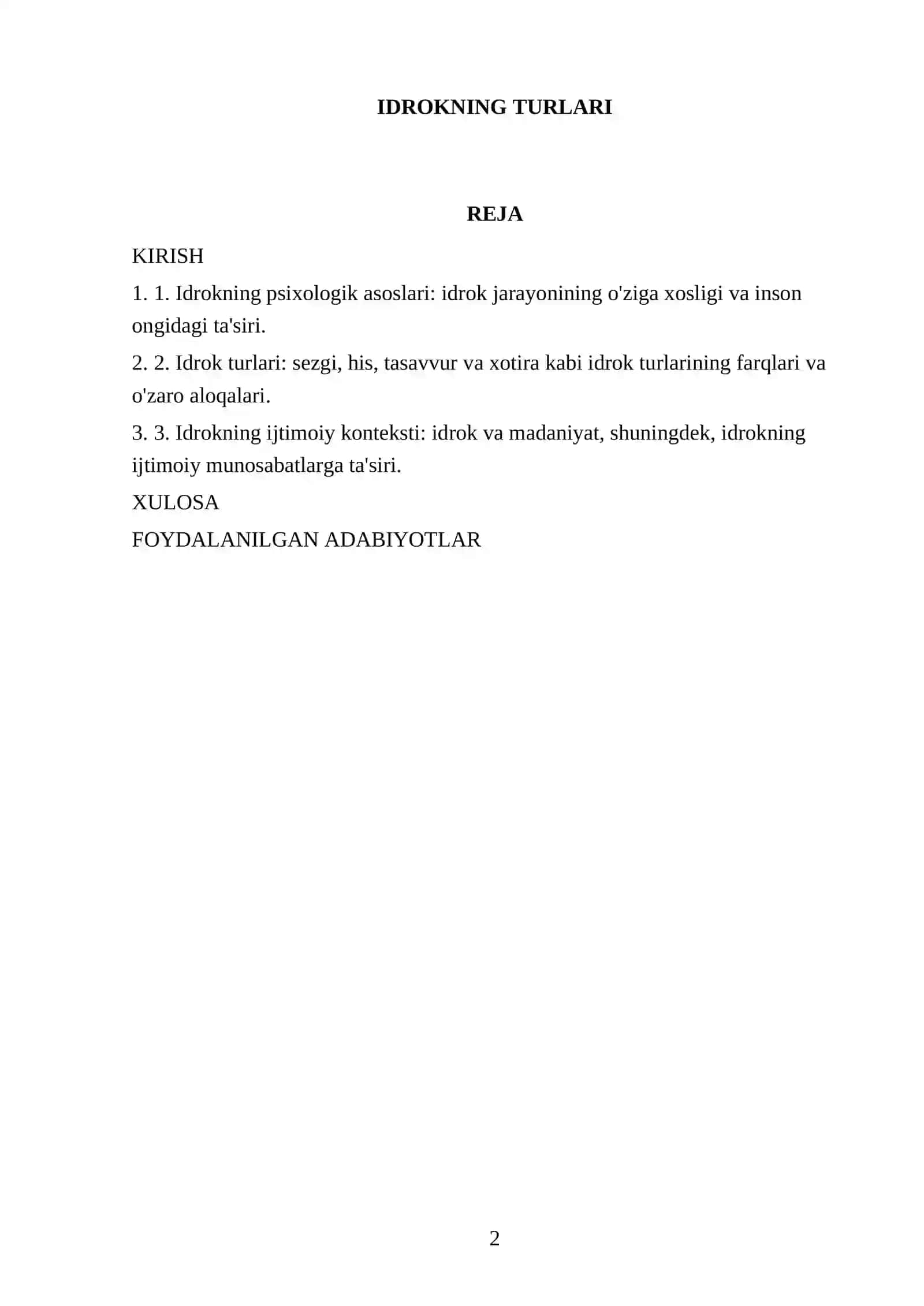 IDROKNING TURLARI 2