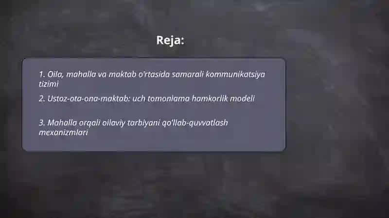 Bola tarbiyasida oila,mahalla va maktab hamkorligi 2