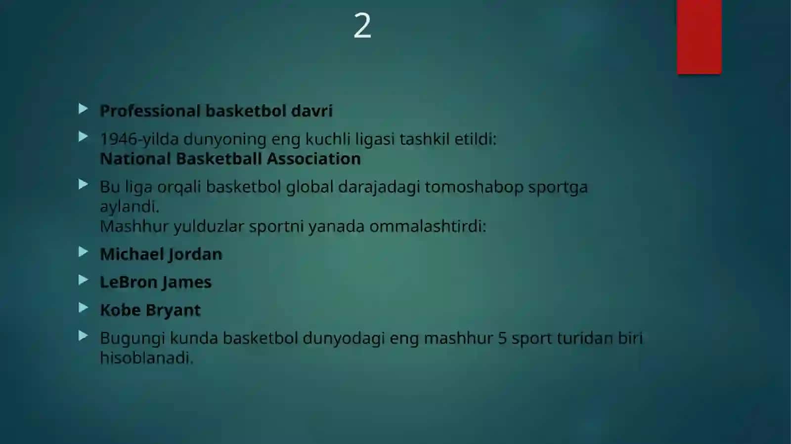 Jаhоndа vа O ‘zbеkistоndа bаskеtbоlni rivоjlаnish tаriхi 2