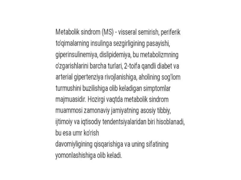 Metabolik sindrom 2