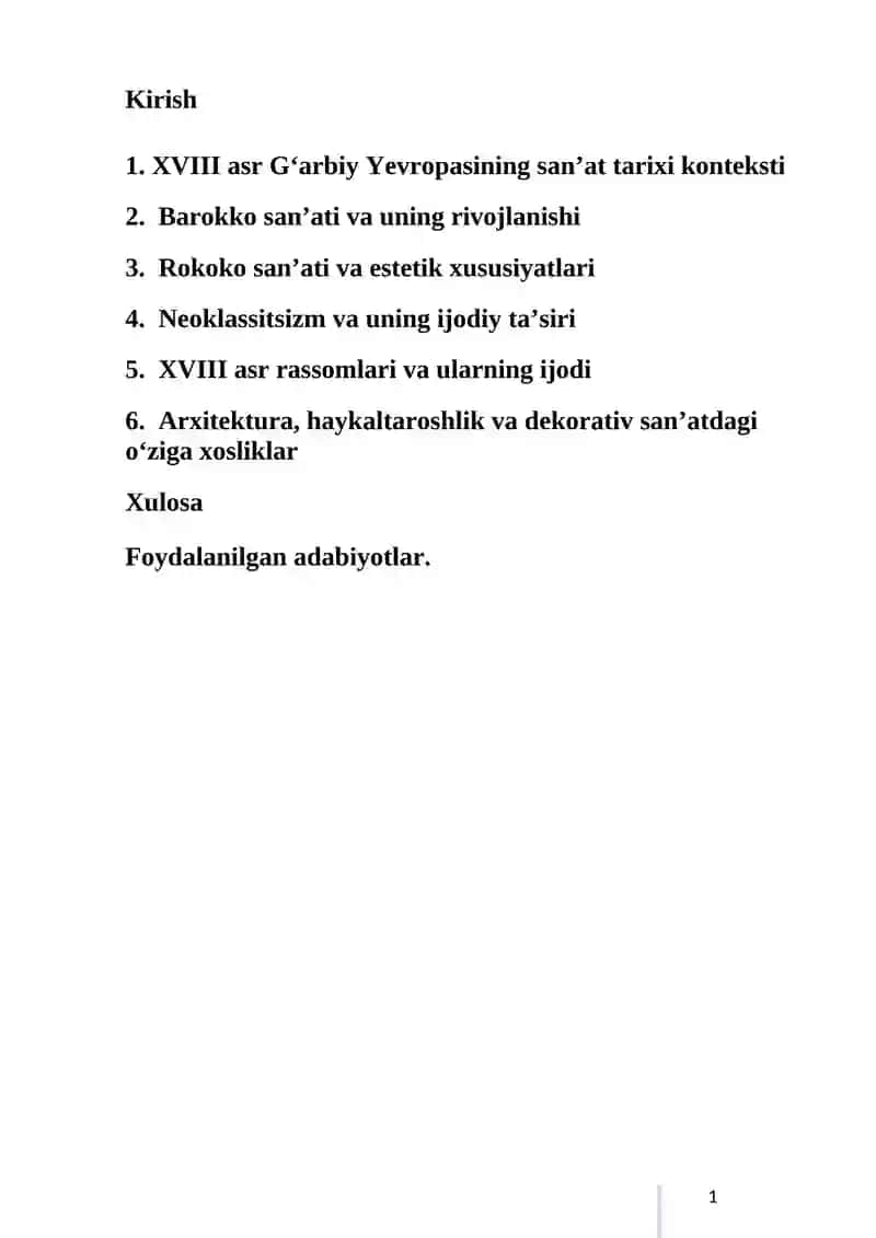 XVIII ASR G‘ARBIY YEVROPA SAN’ATI 2