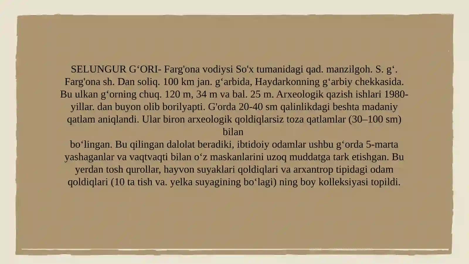 Farg'ona odami va Takalisoy makoni 2