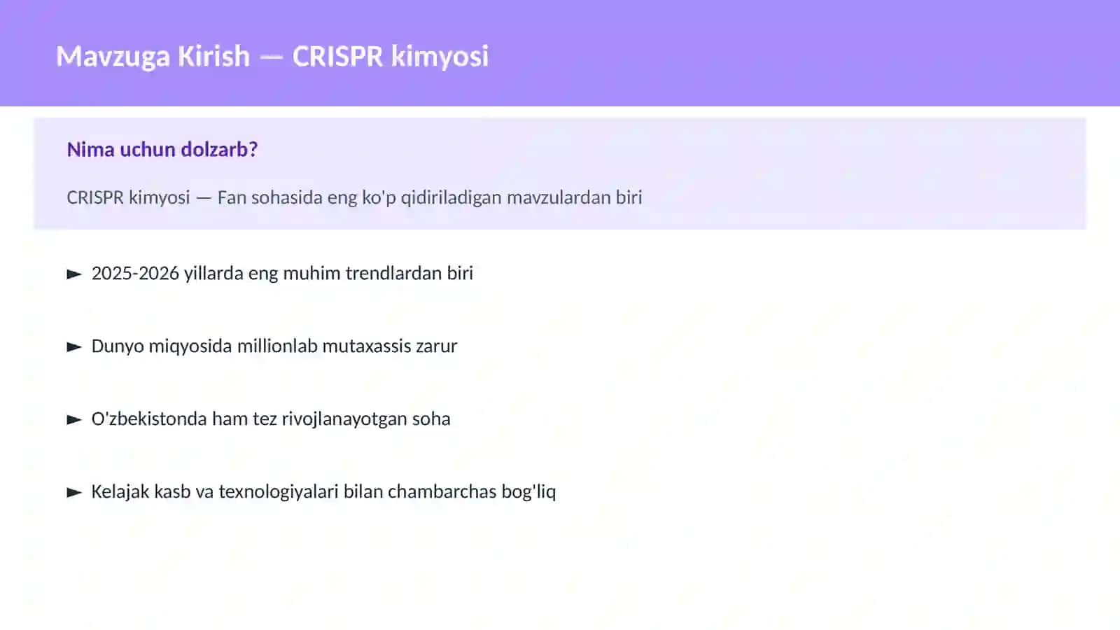 FAN | KIMYO ZAMONAVIY 2