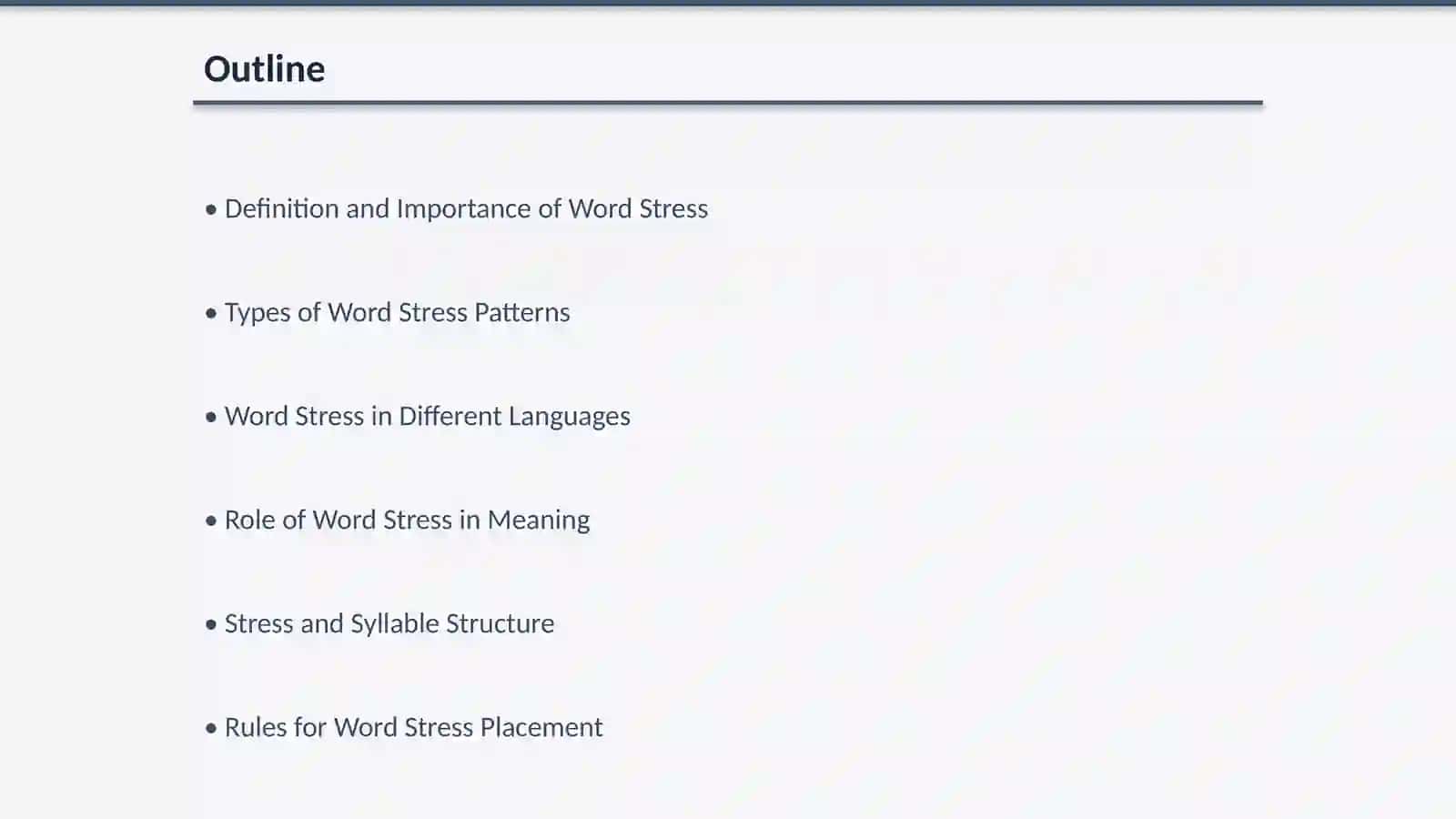 Word Stress 2