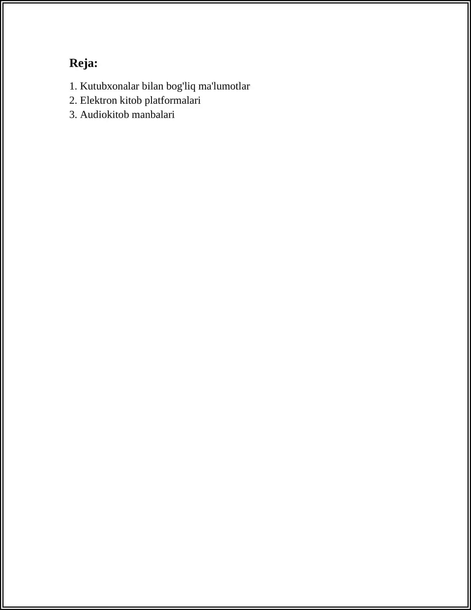 READING RESOURCES DATABASE 2