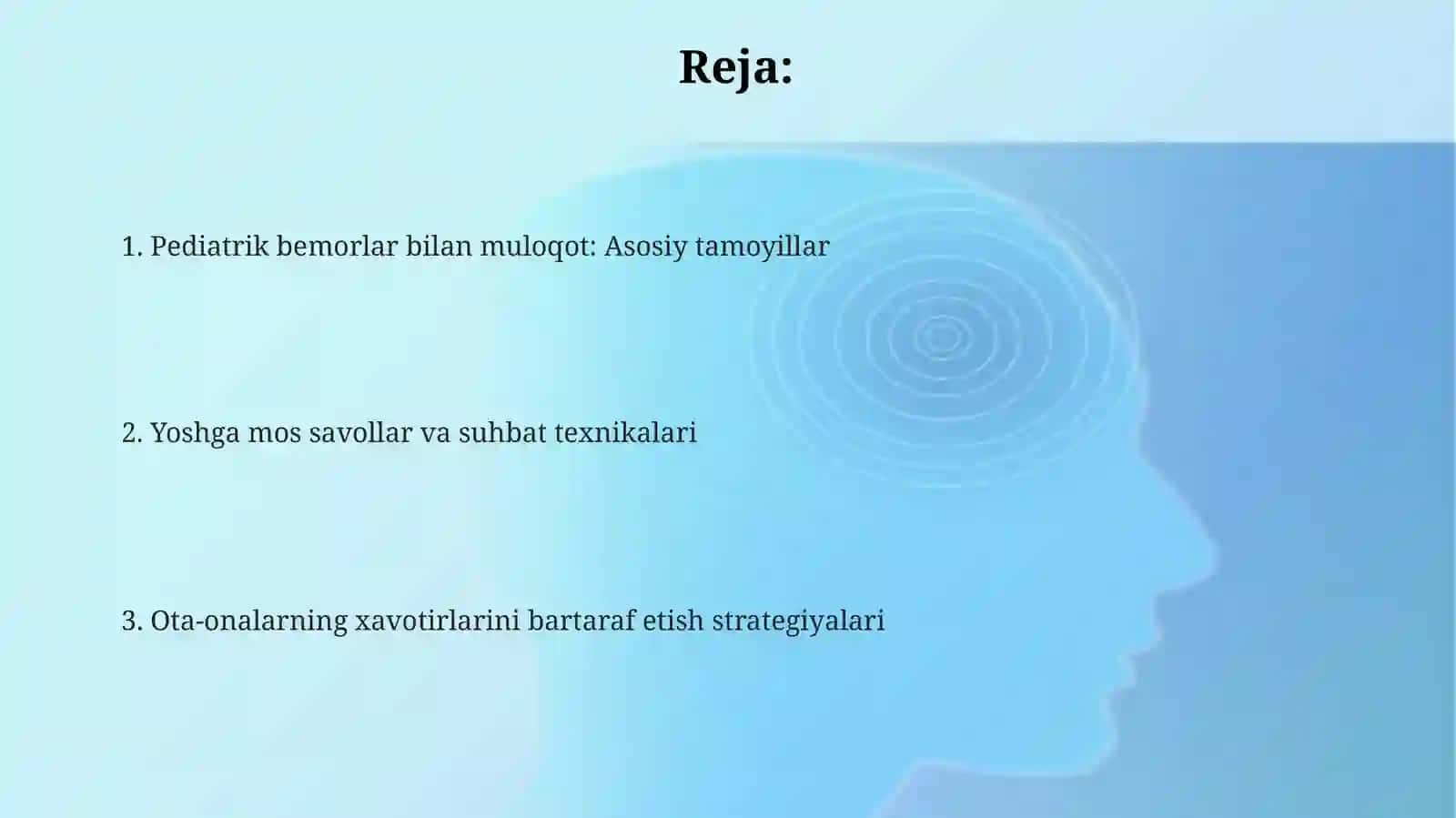 Pediatrik bemorlar bilan muloqot 2