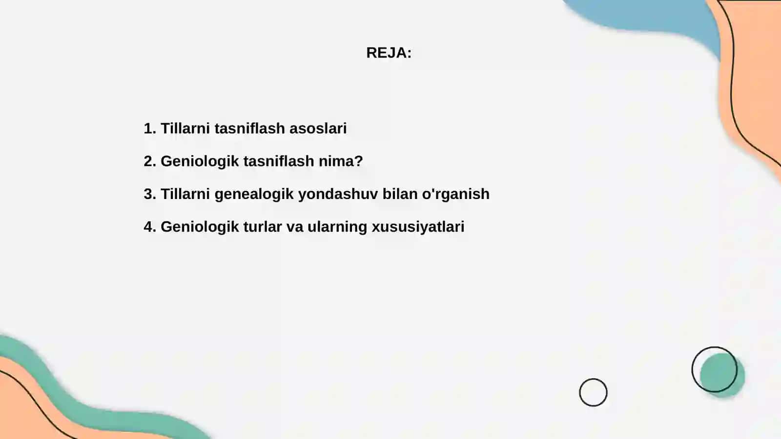 Tillarning geniologik tasnifi 2