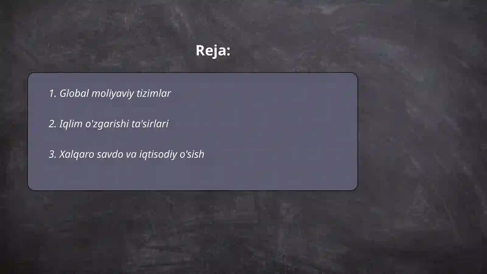 Global moliyaviy tizimlar 2