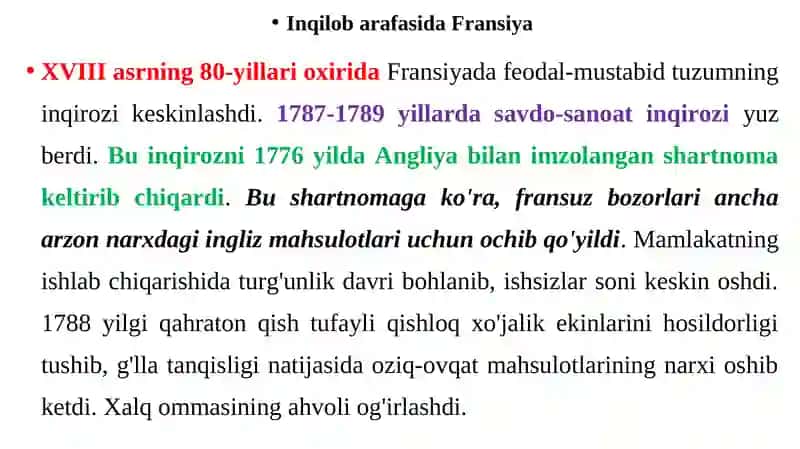 Fransuz inqilobi (XVIII asr oxiri) 2