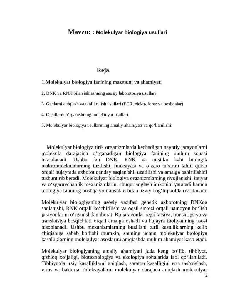 molekulyar biologiya usullari 2