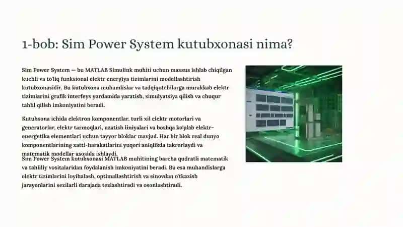Sim Power System kutubxonasi 2
