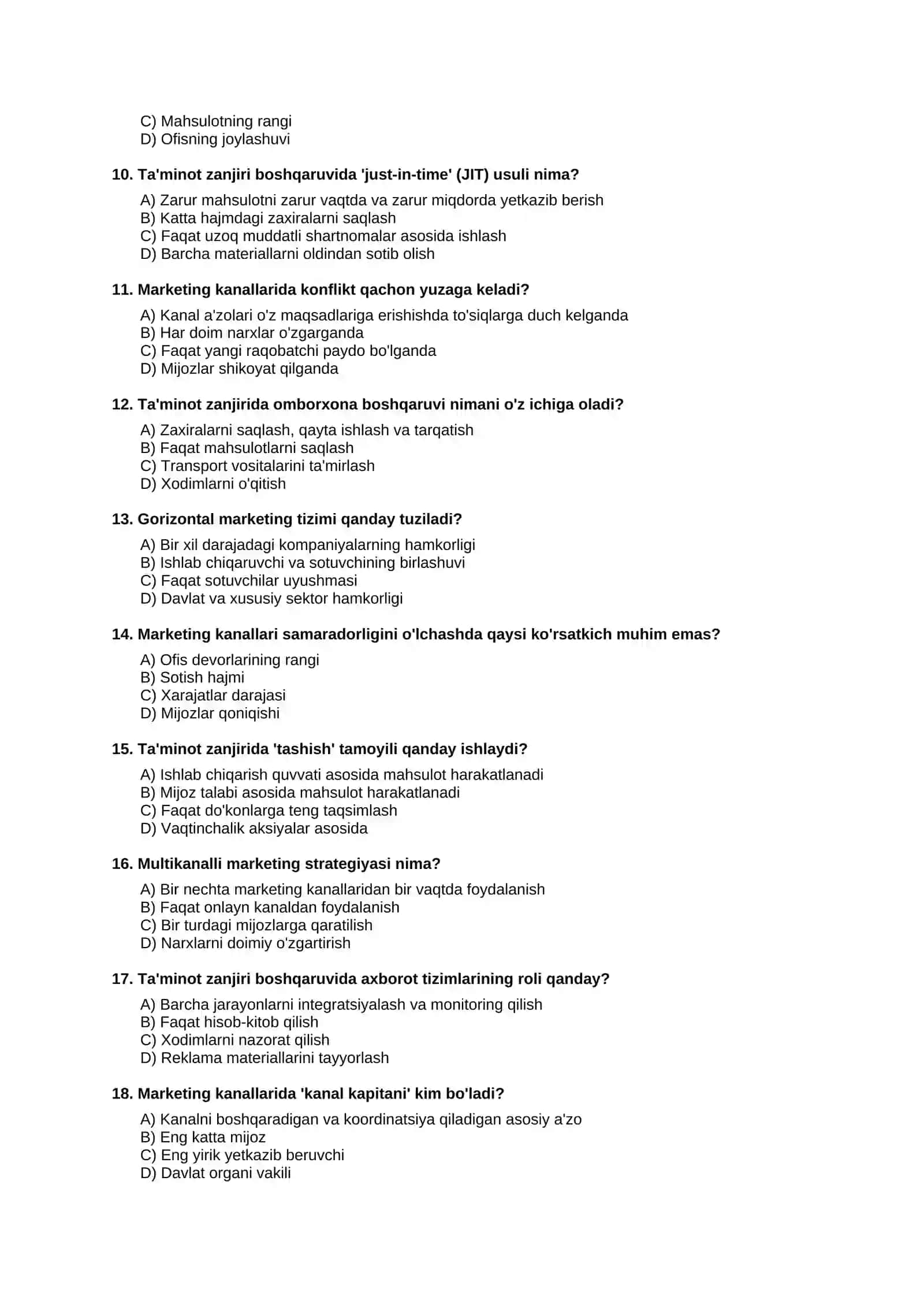 Ta'minot zanjiri boshqaruvi 2