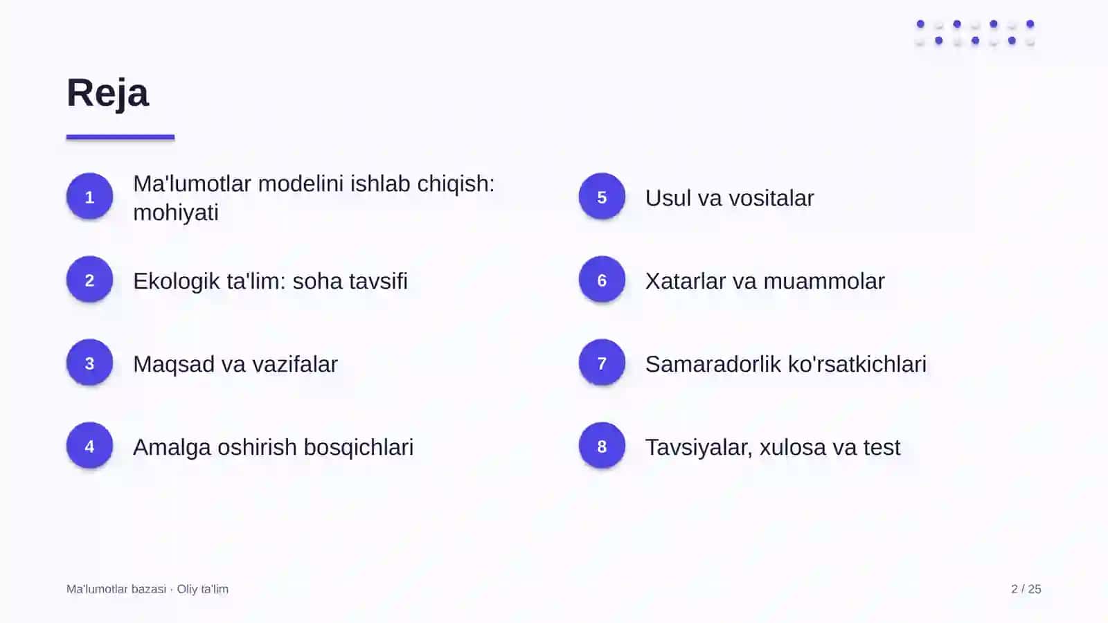 ekologik ta'limda ma'lumotlar modelini ishlab chiqish 8652 2