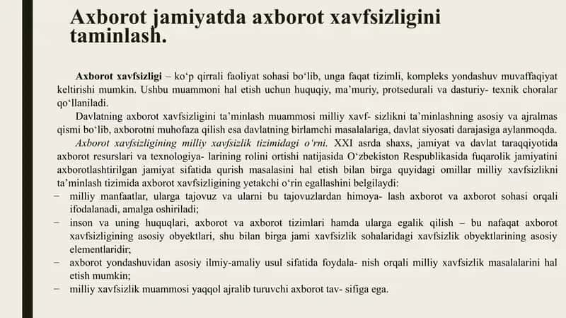Axborot xavfsizligi ni oshirish 2