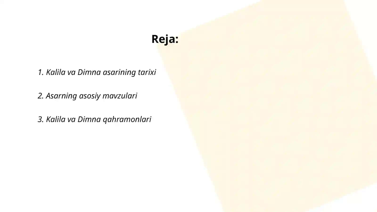 Kalila va Dimna asarining tarixi 2