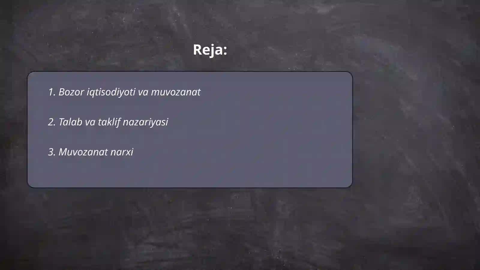 Bozor muvozannati 2