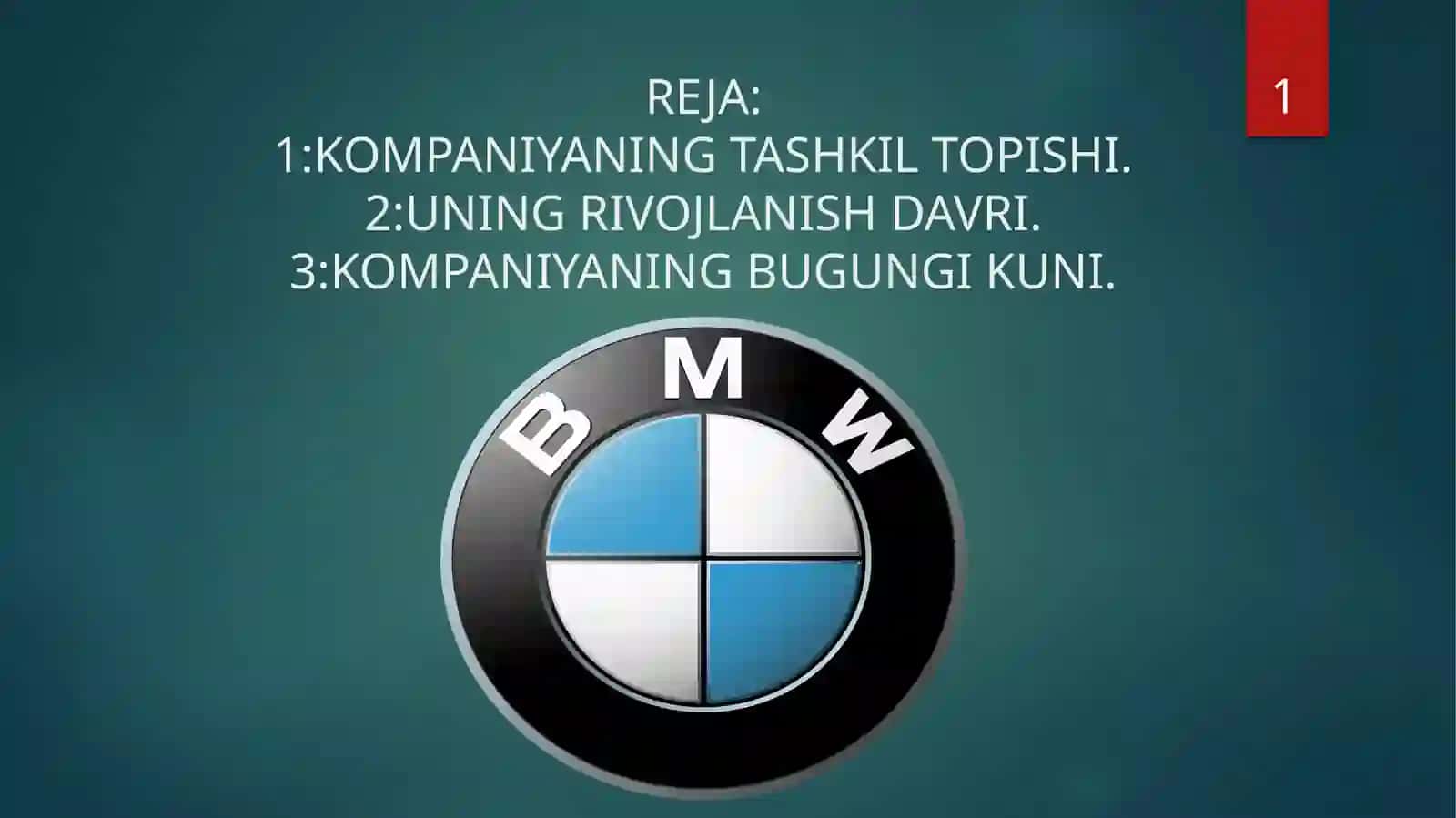 BMW KOMPANIYASI 2