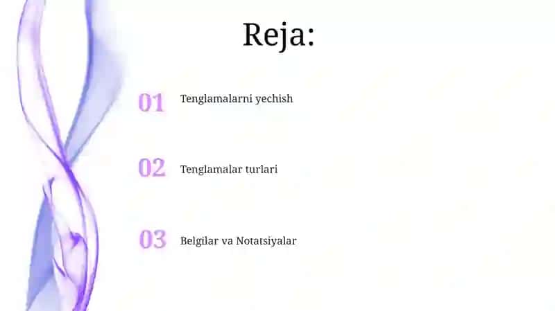 Tenglamalar turlari 2