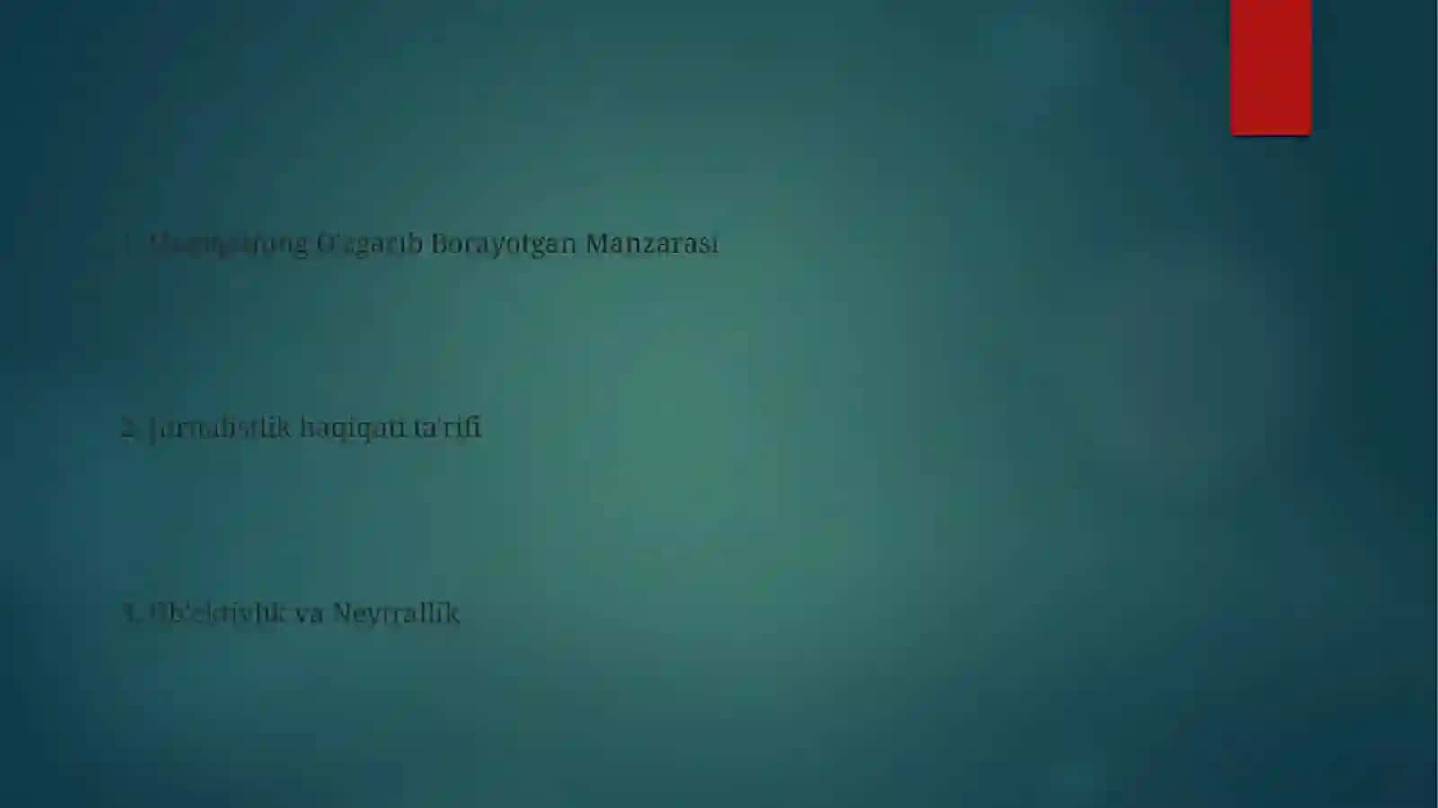 Jurnalistikada rost haqiqat 2