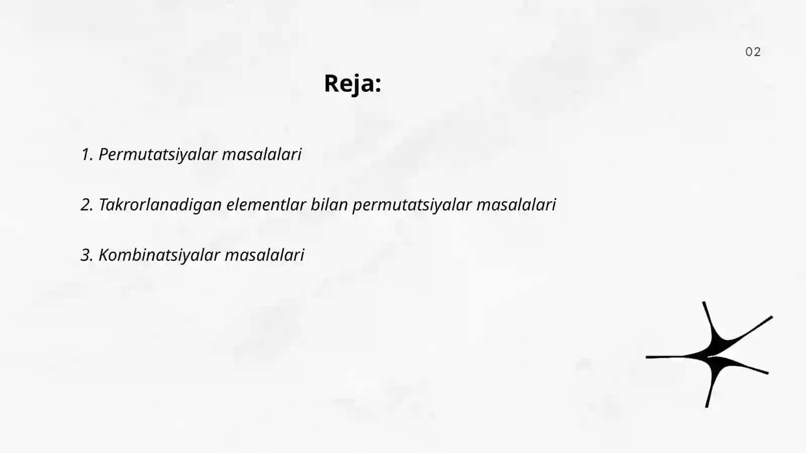 Kombinatorikaga oid masalalar 2
